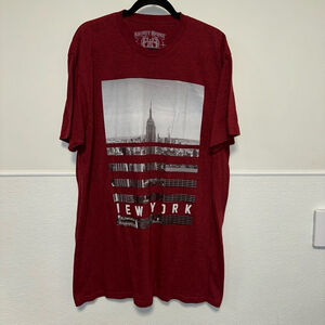 Men's Eighty Eight T-Shirt, X-Large, Burgundy New York